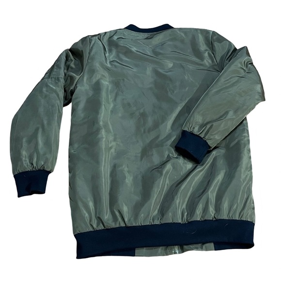 CLOSING SALE - New - Extended Olive Bomber Jacket - Picture 4 of 8